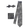 Gioberti Men's Formal 4pc Metallic Paisley Vest Necktie Bowtie and Pocket Square - 3 of 4