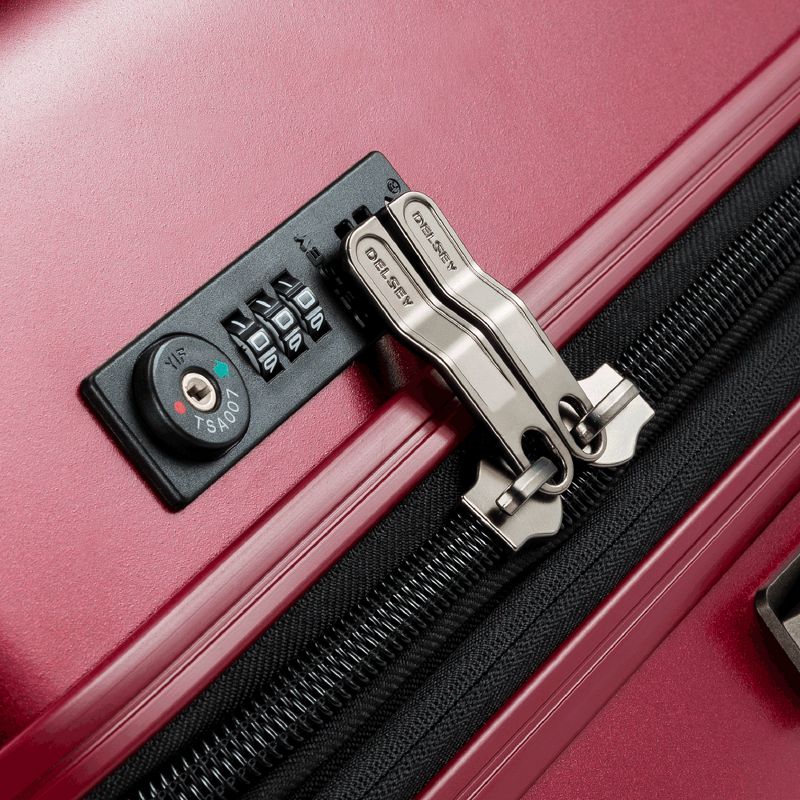 DELSEY Paris Titanium Expandable Hardside Carry On Spinner Suitcase - Red, 3 of 8