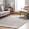Nuloom Primrose Hand Loomed Striped Cotton Indoor Area Rug, Gray, 5'x8' - 2 of 4