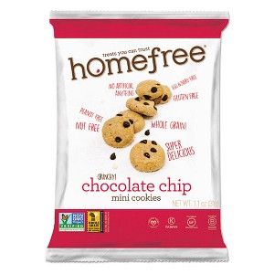 Homefree Gluten Free Chocolate Chip Mini Cookies, 1.1 oz Pack, 30/Carton - 1 of 1