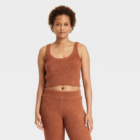 Women's Cozy Yarn Tank Top - Stars Above™ Brown Xxl : Target