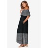 Jessica London Women's Plus Size Off-The-Shoulder Maxi Dress - 4 of 4