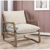 HomeRoots 30" Beige And Natural Linen Arm Chair - 2 of 4