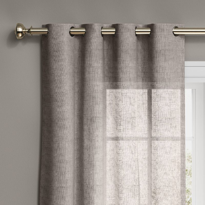 1pc Light Filtering Textured Weave Window Curtain Panel - Threshold™, 3 of 9