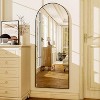 56"x21"Full Length Mirror Arch Floor Mirrors with Aluminum Alloy Frame Free-Standing Wall Mounted - 2 of 4