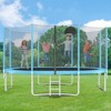 DSVIMOY 14FT Trampoline for Kids with Safety Enclosure Net, Basketball Hoop and Ladder, Round Outdoor Recreational Trampoline, Blue, 168"*168"*105" - 2 of 4