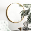 Lirago Gold Round Aluminum Alloy Framed Mirror with Tempered Glass 28"W x 28"H x 1.1"D - 2 of 4