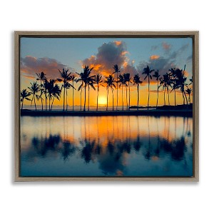 Stupell Industries Big Island Sunset  Floating Frame Canvas Art - 1 of 4