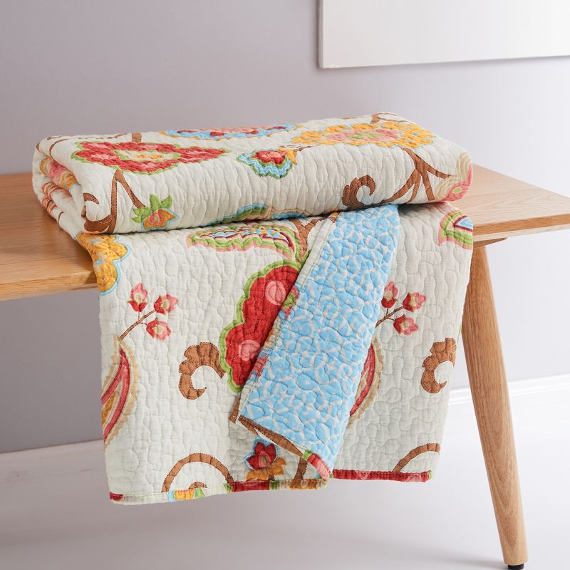 Ashbury Spring Floral Quilted Throw - Levtex Home, 2 of 5