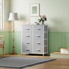 Tall 8-Drawer Fabric Dresser, Storage Tower with Fabric Bins, Double Chest of Drawers Organizer, - 2 of 4