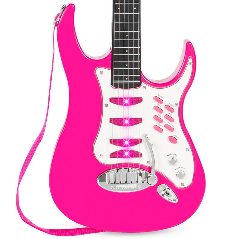 Best Choice Products Kids Electric Musical Guitar Toy Play Set w/ 6 Demo Songs, Whammy Bar, Microphone, Amp, AUX, 3 of 7