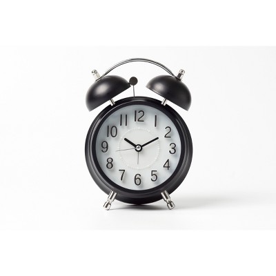 Vintage Modern Twin Bell Alarm Table Clock Black/silver - Crosley ...
