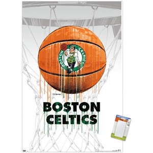 Trends International NBA Boston Celtics - Drip Ball 20 Unframed Wall Poster Prints - 1 of 4