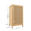Syemin Decorative Storage Cabinets Bamboo Storage Cabinet, Freestanding Bathroom Cabinet, Floor Cabinet Organizer, Beige, 16.54"*12.99"*29.53" - 3 of 4