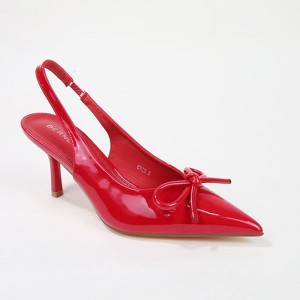 Berness Women's Cree Bow Accent Slingback Kitten Heel Pumps - 1 of 4