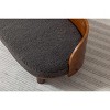 Gulches Scandinavian Style Small and Medium-sized Dogs Pet Sofa with Solid Wood Legs, Curved Walnut Wood Back, Velvet Cushion in Dark Gray - 4 of 4