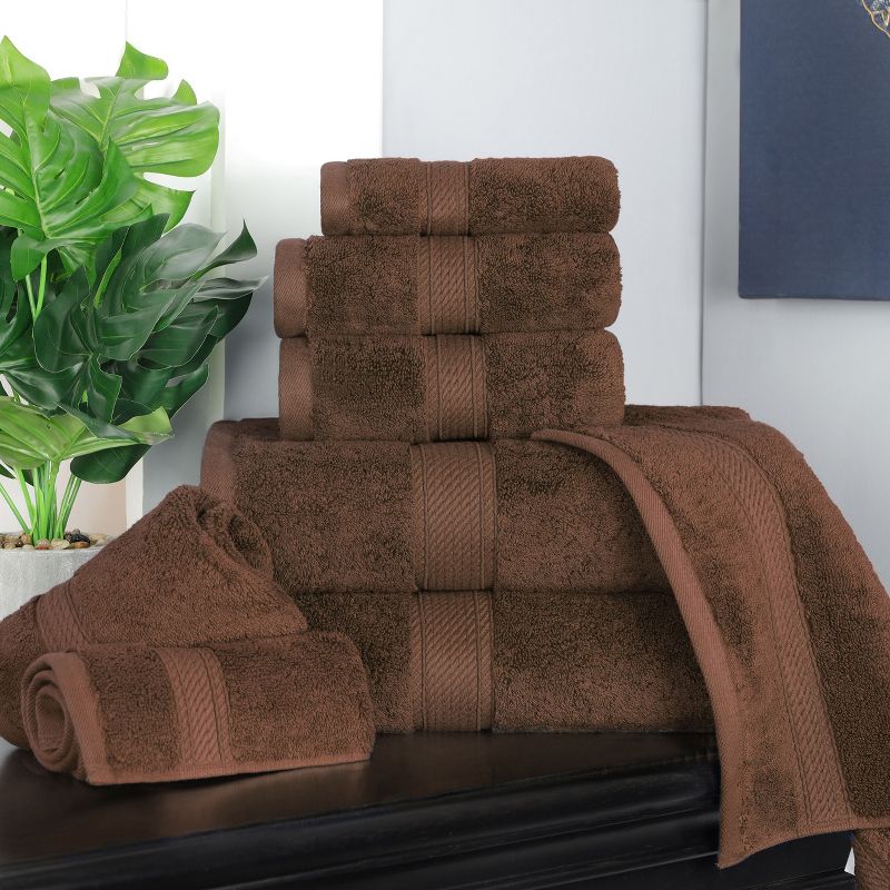 Luxury Premium Cotton 800 GSM Highly Absorbent 8 Piece Ultra-Plush Solid Towel Set by Blue Nile Mills , 4 of 12