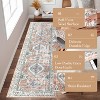 Washable Vintage  Medallion Area Rug, Low-Pile Non-Slip Soft Carpet, Stain-Resistant Accent Rug for Living Room, Nursery, Office - 3 of 4