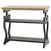Farmhouse Wood Swirl Console Table Black - Olivia & May: Rustic Entryway, Sofa Stand, 2 Shelves - 2 of 4