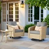 XIZZI 360-degree Swivel Outdoor Rocking Chairs Set with Side Table - Modern Patio Furniture, 3 Neutral Colors, Durable & Space-Saving - 2 of 4