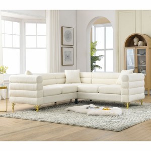 81.5-Inch Large L-Shaped Sectional Sofa - 5-Seater Corner Couch with 3 Cushions for the Living Room - 1 of 4