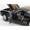 1966 Ford Mustang Shelby GT 350 "Hertz" Black with Gold Stripes and Racing Wheels 1/18 Diecast Model Car by Shelby Collectibles - 2 of 3