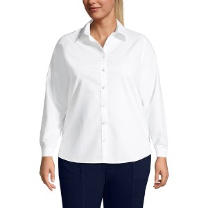 Lands' End Women's No Iron Supima Cotton Long Sleeve Shirt - 1 of 3