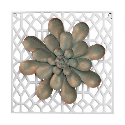 Flower Patina Metal Wall Décor - Foreside Home & Garden