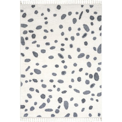 Nuloom Rudy Polka Dot 5x8 Indoor Area Rug for Living Room Bedroom Dining Room Kitchen, Beige/Ivory