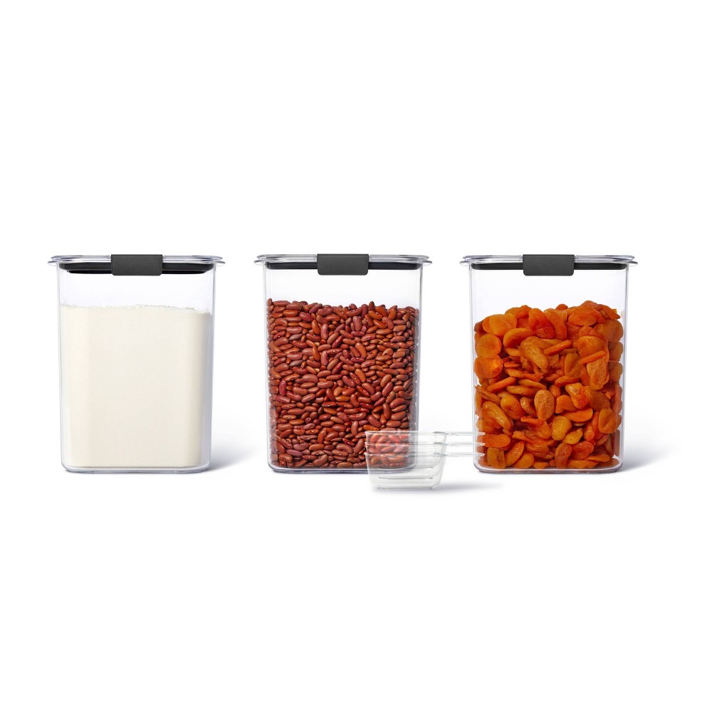 Rubbermaid Brilliance Pantry 3-Piece Set  Clear and Airtight Food and Pantry Storage Containers