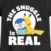 Girls' - Pokémon - The Snuggle Is Real Pikachu And Piplup Fitted Short Sleeve Graphic T-Shirt - 2 of 4