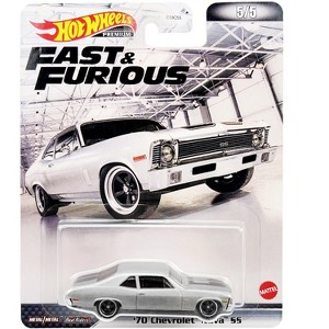 1970 Chevrolet Nova SS Silver Metallic with Black Stripes "Fast & Furious" Series Diecast Model Car by Hot Wheels - 1 of 3