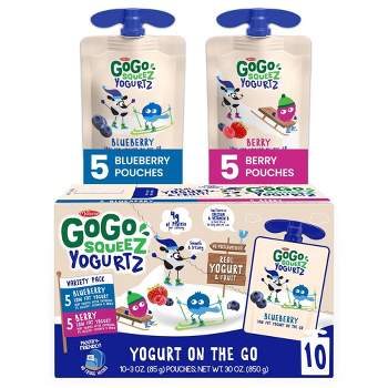 GoGo squeeZ Kids' YogurtZ, Variety Blueberry/Berry - 30oz/10ct