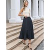 INSPIRE CHIC Women's Work Dressy Summer Casual High Waist A-Line Midi Skirts - 4 of 4
