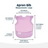 Tiny Twinkle Mess-Proof and Waterproof Baby Bib/Apron with Ruffled Shoulder, Machine Washable and BPA-Free - 3 of 4
