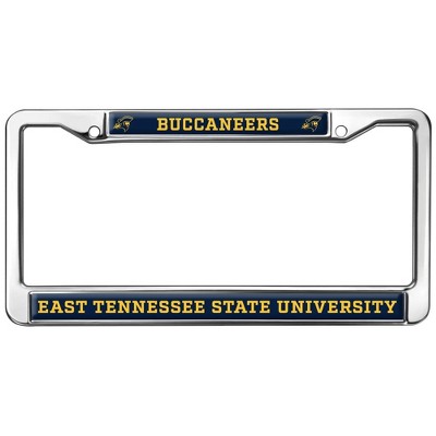 East Tennessee State Buccaneers Logo Full Size Standard License Plate Metal Frame
