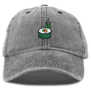 Dalix Sushi Roll Embroidered Maki Cotton Dad Hat Baseball Cap Adjustable Womens - 1 of 4