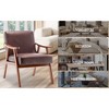 NicBex Modern Accent Chair, Living Room Chairs with Solid Wood Frame, Lounge Chair Extra-Thick Backrest Reading Chair for Living Room, Bedroom, Office - 3 of 4