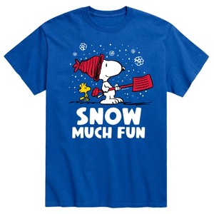 Men's - Peanuts - Snoopy Winter Fun Short Sleeve Graphic T-Shirt - 1 of 4
