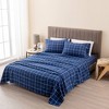 100% Turkish Cotton Classic Printed Flannel Sheet Set - Isla Jade - 2 of 4