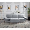 MAYEERTY 102" Convertible Sectional Sofa Solid Wood & Iron Frame, Removable Washable Covers, Anti-Slip Feet, 3 Colors - 4 of 4
