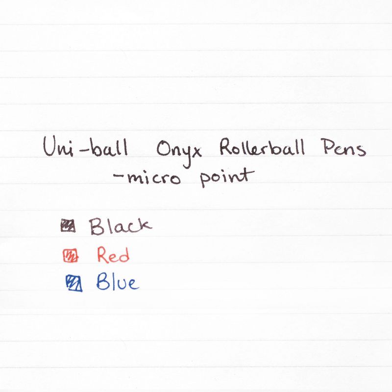 uni-ball Onyx Roller Ball Stick Dye-Based Pen Red Ink Micro Dozen 60042, 4 of 9