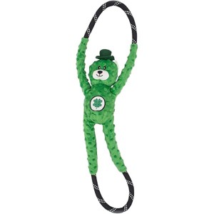 ZippyPaws - RopeTugz St. Patrick's Day Lucky Bear Dog Toy - Durable Rope, Squeaky Chew Toy, Perfect for Tug of War, Suitab... - 1 of 1