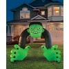 A Holiday Company 13ft Inflatable Halloween Archway with steady LED lighting, 9.5 ft Tall, Multi - 3 of 4