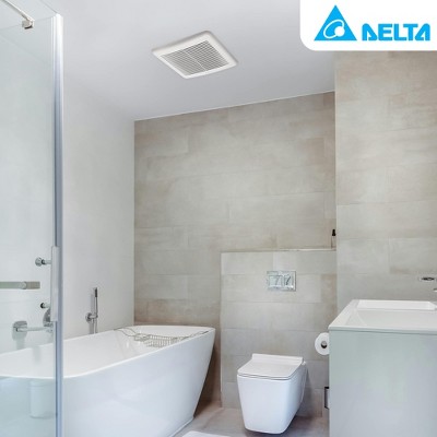 White Slim Energy Star Bathroom Exhaust Fan with Humidity Sensor