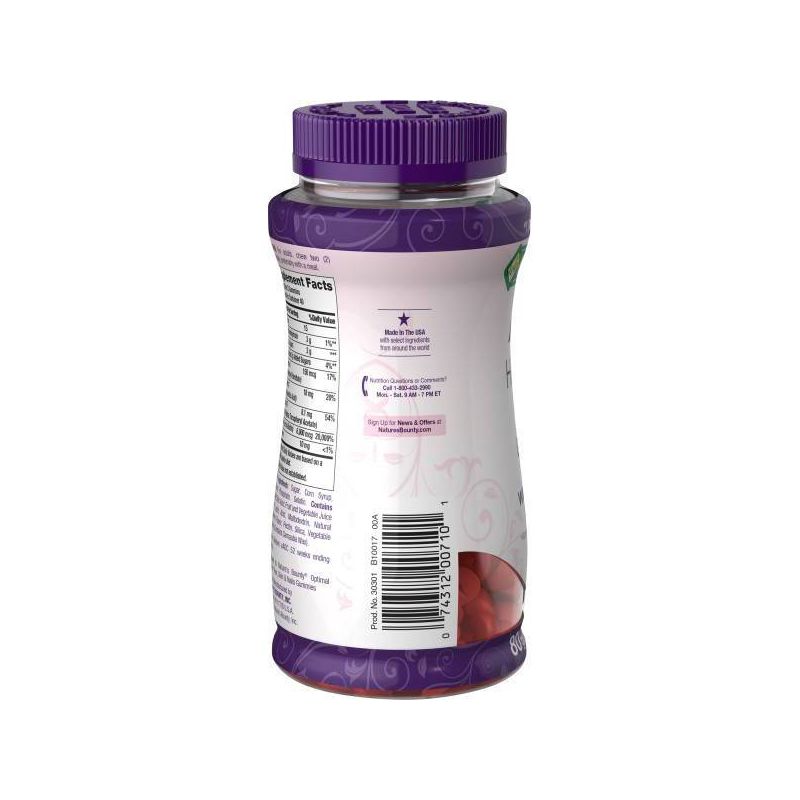 Nature&#39;s Bounty Optimal Solutions Advanced Hair, Skin &#38; Nails Gummies with Biotin - 80ct, 5 of 9