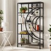 Hommoo 71 inches Industrial 8-Tiers Bookshelves Brown - 2 of 4