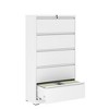 Anybear 5 Drawer Metal Lateral File Cabinet , White Filing Cabinet with Lock - 2 of 4