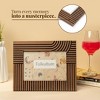 Folkulture Picture Frames 5" x 7" Wooden Picture Frame or Photo Frames for Wall or Poster Frame, Photo Wall Display Gifts for Women (Linear Tales) - 4 of 4