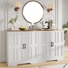 Vividwood Modern Farmhouse Buffet Cabinet – Kitchen Sideboard with Storage, Coffee Bar Credenza - 2 of 4